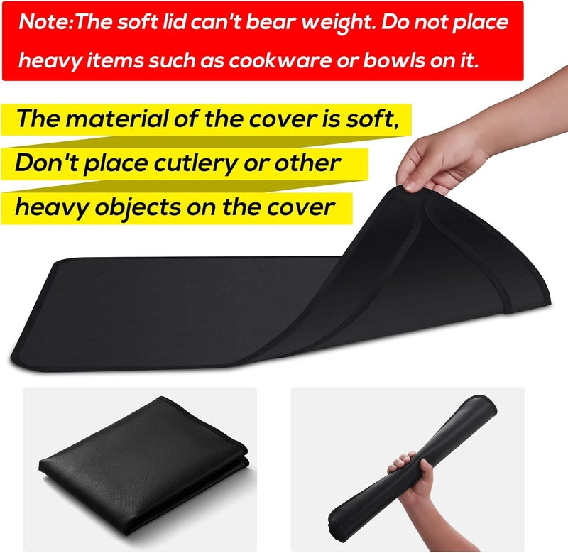 FLASLD Soft Gas Stove Burner Cover Fabric Mat, 29.5×21 Inches Foldable Easy Clean Gas Stove Protector, Anti Dust Stove Covers, Washable Stove Guard Top Protector - Image 2